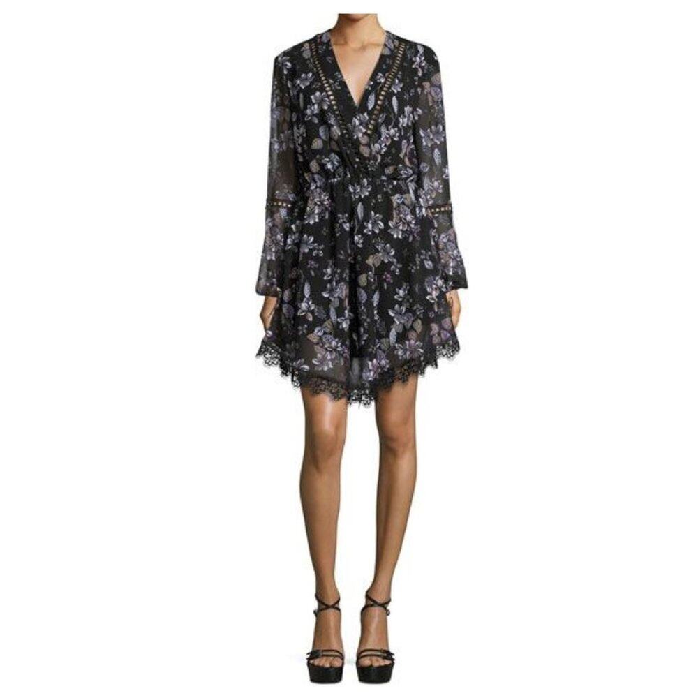 Nicholas Floral Lace Mini Dress